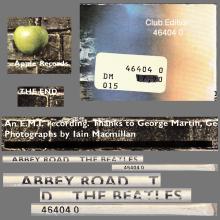 THE BEATLES DISCOGRAPHY GERMANY 1969 09 29 ABBEY ROAD - L - 1983 09 00 - APPLE - CLUB EDITION 46404 0 - 1C 072-04 243 - pic 4
