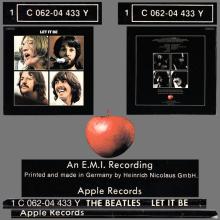 THE BEATLES DISCOGRAPHY GERMANY 1970 05 11 LET IT BE - A - BOXED SET - APPLE - 1C 062- 04 433 Y - pic 14