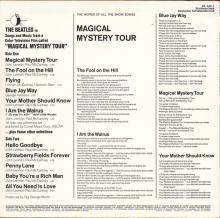THE BEATLES DISCOGRAPHY GERMANY 1971 09 16 BEATLES MAGICAL MYSTERY TOUR - I - 1976 - APPLE - 28 642-7 - pic 1
