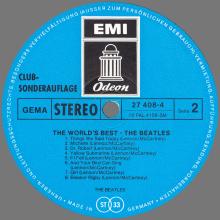 THE BEATLES DISCOGRAPHY GERMANY 1972 00 00 THE BEATLES THE WORLD' S BEST - A - BLUE ODEON - CLUB-SONDERAUFLAGE - 27 408-4 - pic 4