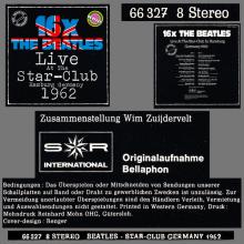 THE BEATLES DISCOGRAPHY GERMANY 1977 06 00 16 X THE BEATLES LIVE AT THE STAR-CLUB IN HAMBURG GERMANY S*R INTERNATIONAL - 66327 8 - pic 6