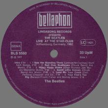 THE BEATLES DISCOGRAPHY GERMANY 1977 04 08 THE BEATLES LIVE AT THE STAR-CLUB IN HAMBURG - BELLAPHON - BLS 5560  - pic 3