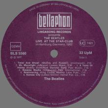 THE BEATLES DISCOGRAPHY GERMANY 1977 04 08 THE BEATLES LIVE AT THE STAR-CLUB IN HAMBURG - BELLAPHON - BLS 5560  - pic 4