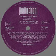 THE BEATLES DISCOGRAPHY GERMANY 1977 04 08 THE BEATLES LIVE AT THE STAR-CLUB IN HAMBURG - BELLAPHON - BLS 5560  - pic 6