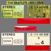 THE BEATLES DISCOGRAPHY GERMANY 1978 04 00 BEATLES ⁄ 1962-1966 - 1C 172-05307 ⁄ 8 - RED VINYL AND RED STICKER - pic 12