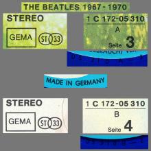 THE BEATLES DISCOGRAPHY GERMANY 1978 04 00 BEATLES ⁄ 1967-1970 - 1C 172-05309 ⁄ 10 - BLUE VINYL AND BLUE STICKER - pic 12