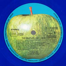 THE BEATLES DISCOGRAPHY GERMANY 1978 04 00 BEATLES ⁄ 1967-1970 - 1C 172-05309 ⁄ 10 - BLUE VINYL AND BLUE STICKER - pic 7