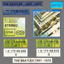 THE BEATLES DISCOGRAPHY GERMANY 1981 00 00 BEATLES ⁄ 1967-1970 - 1C 172-05309 ⁄ 10 - BLUE VINYL DMM DIRECT METAL MASTERING - pic 13