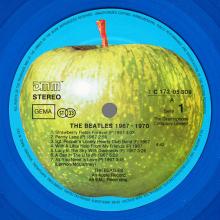 THE BEATLES DISCOGRAPHY GERMANY 1981 00 00 BEATLES ⁄ 1967-1970 - 1C 172-05309 ⁄ 10 - BLUE VINYL DMM DIRECT METAL MASTERING - pic 7
