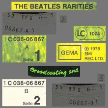 THE BEATLES DISCOGRAPHY GERMANY 1978 12 02 THE BEATLES RARITIES - B - APPLE LABEL -1C 038-06 867 - pic 5