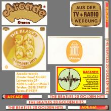 THE BEATLES DISCOGRAPHY GERMANY 1979 00 00 THE BEATLES 20 GOLDEN HITS - B - 1 - NEW GREEN ODEON LABEL - ARCADE - ADEG 61 - pic 6