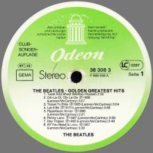 THE BEATLES DISCOGRAPHY GERMANY 1979 11 20 BEATLES GOLDEN GREATEST HITS - A - 2 - NEW GREEN ODEON - CLUB SONDERAUFLAGE 38 308 3 - pic 3
