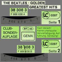 THE BEATLES DISCOGRAPHY GERMANY 1979 11 20 BEATLES GOLDEN GREATEST HITS - A - 2 - NEW GREEN ODEON - CLUB SONDERAUFLAGE 38 308 3 - pic 5