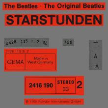 THE BEATLES DISCOGRAPHY GERMANY 1980 00 00 THE BEATLES - POLYDOR STARSTUNDEN - STEREO 2416 190 - pic 6