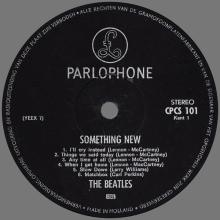 THE BEATLES DISCOGRAPHY HOLLAND 1965 00 00 - BEATLES SOMETHING NEW - A - BLACK PARLOPHONE - CPCS 101 - pic 3