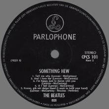 THE BEATLES DISCOGRAPHY HOLLAND 1965 00 00 - BEATLES SOMETHING NEW - A - BLACK PARLOPHONE - CPCS 101 - pic 4
