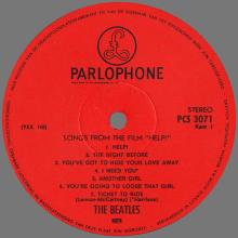 THE BEATLES DISCOGRAPHY HOLLAND 1965 06 08 - 1971 - HELP ! - RED LABEL - PARLOPHONE - PCS 3071 - pic 3