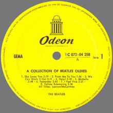THE BEATLES DISCOGRAPHY HOLLAND 1966 12 00 - 1981 - A COLLECTION OF BEATLES OLDIES - YELLOW ODEON - 1C 072-04 258 - pic 3