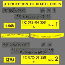 THE BEATLES DISCOGRAPHY HOLLAND 1966 12 00 - 1981 - A COLLECTION OF BEATLES OLDIES - YELLOW ODEON - 1C 072-04 258 - pic 5
