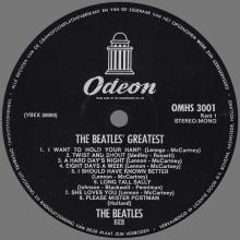 THE BEATLES DISCOGRAPHY HOLLAND 1967 01 06 - 1967 - BEATLES GREATEST - BLACK ODEON - OMHS 3001 - pic 3