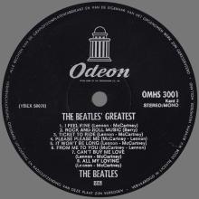THE BEATLES DISCOGRAPHY HOLLAND 1967 01 06 - 1967 - BEATLES GREATEST - BLACK ODEON - OMHS 3001 - pic 4
