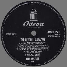 THE BEATLES DISCOGRAPHY HOLLAND 1967 01 06 - 1973 - BEATLES' GREATEST - BLACK ODEON - OMHS 3001 - pic 4