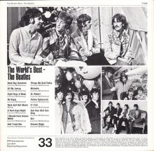 THE BEATLES DISCOGRAPHY HOLLAND 1968 07 00 - THE WORLD'S BEST THE BEATLES  - B - S*R INTERNATIONAL - 77235 - pic 2