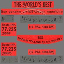 THE BEATLES DISCOGRAPHY HOLLAND 1968 07 00 - THE WORLD'S BEST THE BEATLES  - B - S*R INTERNATIONAL - 77235 - pic 5
