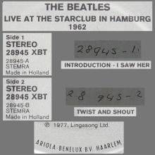 THE BEATLES DISCOGRAPHY HOLLAND 1977 04 08 THE BEATLES LIVE AT THE STAR-CLUB IN HAMBURG -ARIOLA 28947 XBT - pic 9