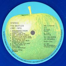 THE BEATLES DISCOGRAPHY HOLLAND 1978 09 00 THE BEATLES ⁄ 1967-1970 - 5C 184-05309⁄05310 - Blue vinyl - pic 7