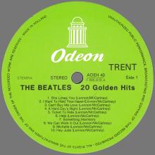 THE BEATLES DISCOGRAPHY HOLLAND 1979 05 00 - THE BEATLES 20 GOLDEN HITS - GREEN ODEON - TRENT - ADEG 40 - pic 1