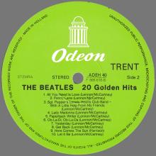 THE BEATLES DISCOGRAPHY HOLLAND 1979 05 00 - THE BEATLES 20 GOLDEN HITS - GREEN ODEON - TRENT - ADEG 40 - pic 4