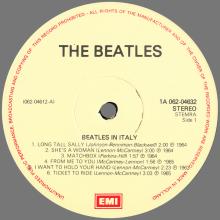 THE BEATLES DISCOGRAPHY HOLLAND 1981 00 00 - THE BEATLES IN ITALY - 1A 062-04632 - YELLOW EMI LABEL - pic 5