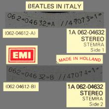 THE BEATLES DISCOGRAPHY HOLLAND 1981 00 00 - THE BEATLES IN ITALY - 1A 062-04632 - YELLOW EMI LABEL - pic 7
