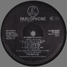 THE BEATLES DISCOGRAPHY HOLLAND 1982 10 00 - THE BEATLES 20 GROOTSTE HITS  - WERELDSTERREN - PARLOPHONE - 1A 064-54249 - pic 6