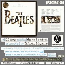 THE BEATLES DISCOGRAPHY HOLLAND 1982 10 00 - THE BEATLES 20 GROOTSTE HITS  - WERELDSTERREN - PARLOPHONE - 1A 064-54249 - pic 8