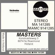 THE BEATLES DISCOGRAPHY HOLLAND 1985 12 00 - THE BEATLES 1960-1962 - MASTERS - STEREO MA 141285 - pic 6