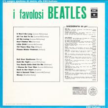 THE BEATLES DISCOGRAPHY ITALY 1964 02 04 ⁄ 1970 05 29 I FAVOLOSI BEATLES -3C 064 - 04181 - pic 2