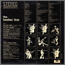 THE BEATLES DISCOGRAPHY ITALY 1968 00 00 STEREO DIMENSIONS THE BEATLES' FIRST ! - POLYDOR 736 038 - pic 1