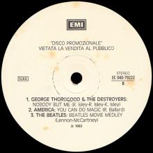 THE BEATLES DISCOGRAPHY ITALY 1982 11 11 BEATLES MOVIE MEDLEY - EMI 3C 040-79222 - PROMO 12" 45RPM - pic 4