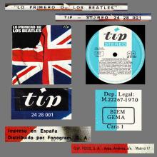 THE BEATLES DISCOGRAPHY SPAIN 1970 00 00 ⁄ 1970 LO PRIMERO DE LOS BEATLES - TIP 24 28 001 - pic 5