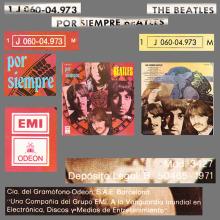 THE BEATLES DISCOGRAPHY SPAIN 1972 01 20 / 1971? POR SIEMPRE BEATLES - 1 J 060-04.973 M - pic 5
