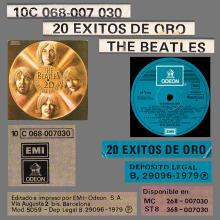 THE BEATLES DISCOGRAPHY SPAIN 1979 00 00 THE BEATLES 20 EXITOS DE ORO - 10 C 068-007.030 -1 - pic 7