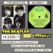 THE BEATLES DISCOGRAPHY SPAIN 1983 00 00 THE BEATLES EARLY YEARS (3) - MOVIEPLAY 14.2350 ⁄ 1 - pic 5
