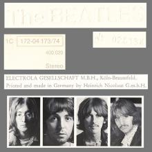 THE BEATLES DISCOGRAPHY SWEDEN - GERMANY 1979 00 00 THE BEATLES (WHITE ALBUM)  - 1C 172-04173⁄4 - White vinyl  - pic 1