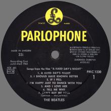 THE BEATLES DISCOGRAPHY SWEDEN 1964 07 10 THE BEATLES A HARD DAYS' NIGHT - PMC 1230 - pic 1