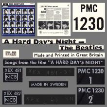 THE BEATLES DISCOGRAPHY SWEDEN 1964 07 10 THE BEATLES A HARD DAYS' NIGHT - PMC 1230 - pic 5