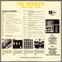 THE BEATLES DISCOGRAPHY SWEDEN 1965 04 01 THE BEATLES' GREATEST HITS - PMCS 306 - pic 1