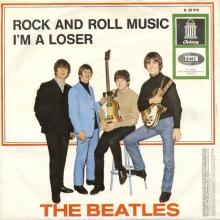 THE BEATLES DISCOGRAPHY SWITZERLAND - ODEON - O 22 915 - ROCK AND ROLL MUSIC ⁄ I'M A LOSER - ORANGE LABEL - pic 2