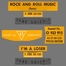 THE BEATLES DISCOGRAPHY SWITZERLAND - ODEON - O 22 915 - ROCK AND ROLL MUSIC ⁄ I'M A LOSER - ORANGE LABEL - pic 4